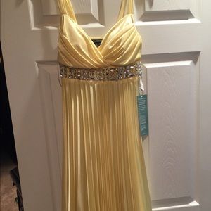 long yellow dress